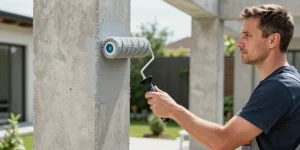 peindre poteau beton exterieur
